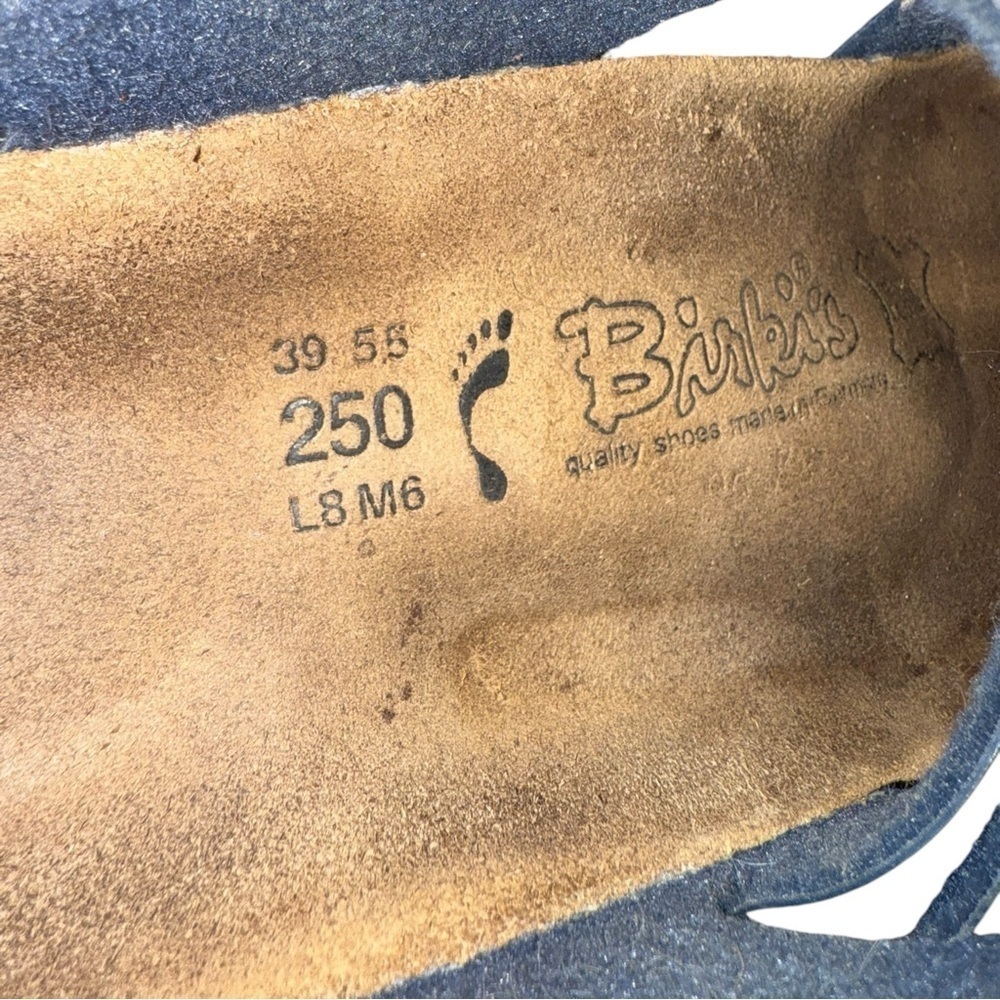 Birkis by Birkenstock Ellice Slingback Sandals Slate Blue Size  39 L8 M6 - Picture 12 of 15